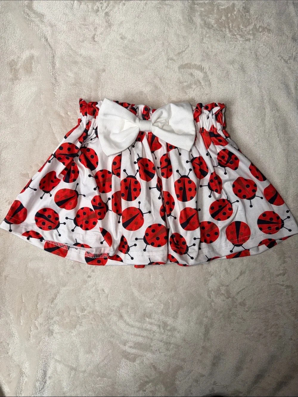 Red and White Ladybug Baby Onesie and Outfit  Bundle